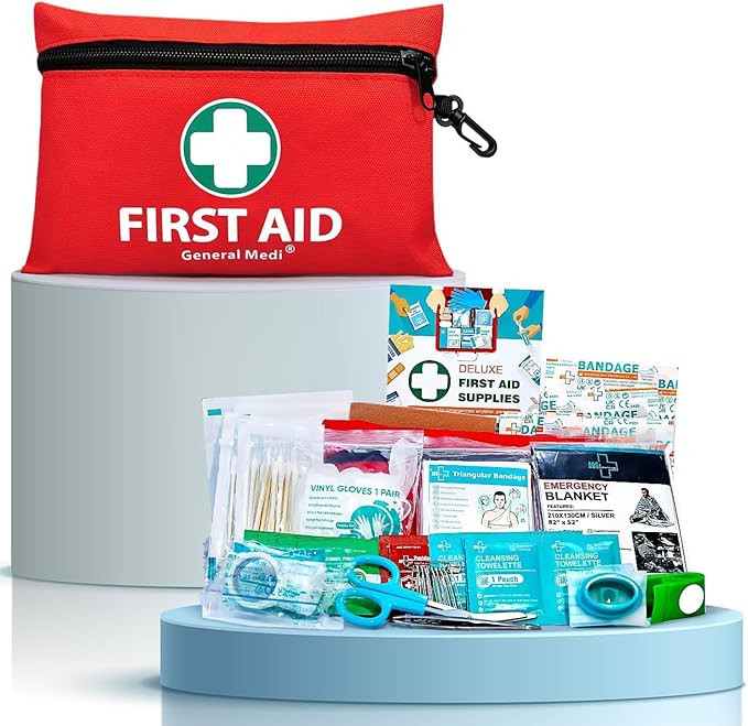 General Medi Mini First Aid Kit, 110 Piece Small First Aid Kit - Includes Emergency Foil Blanket,... | Amazon (US)