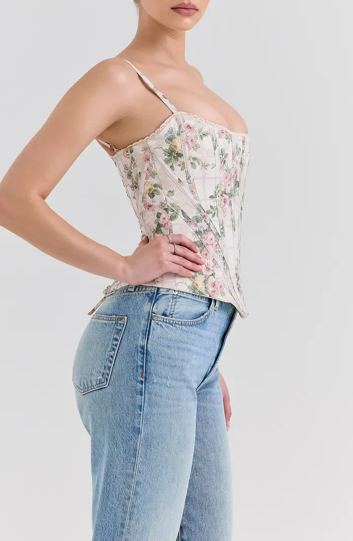 Cadie Stretch Cotton Corset Top | Nordstrom