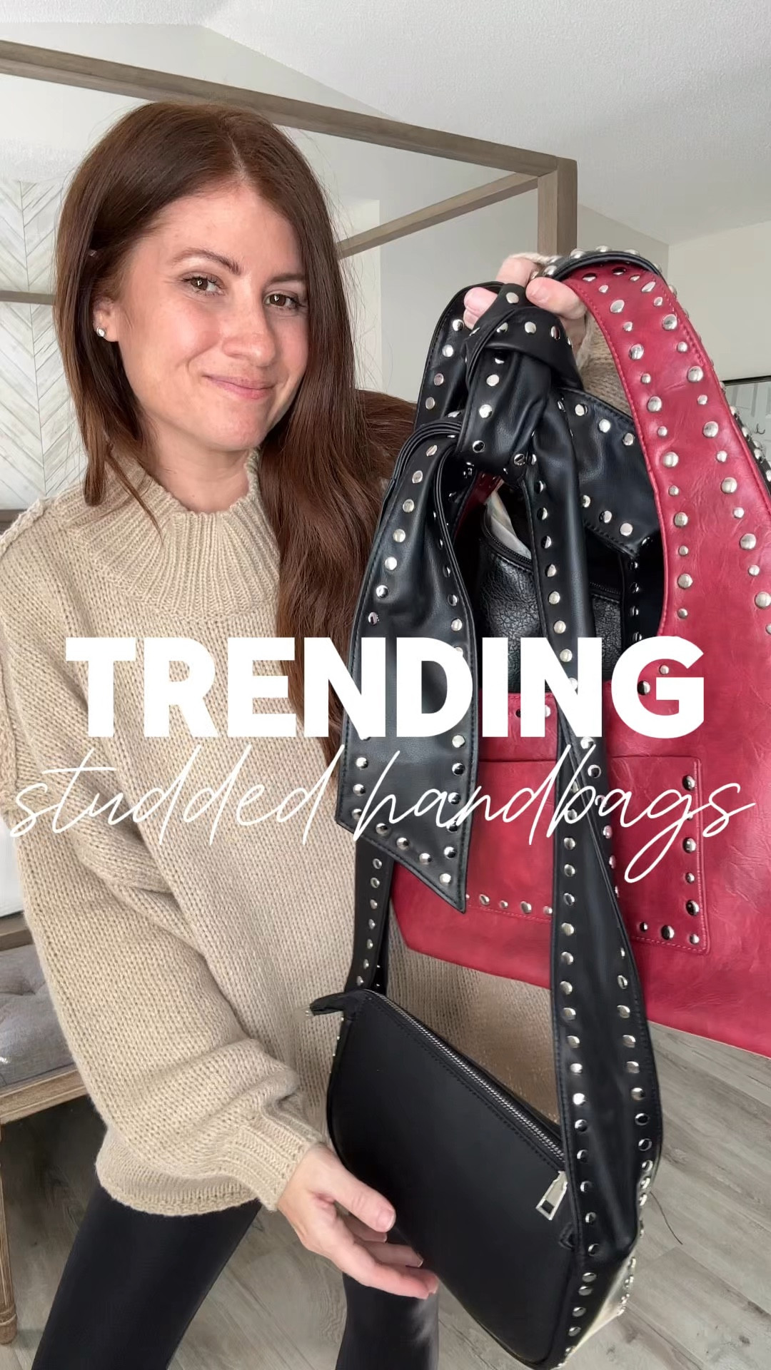 Trend Alert | Studded Handbags 🚨 Loving the studded handbag trend! I’m seeing it everywhere and I’m not mad about it! Grabbed three super fun and chic studded bags to try out and share with you! Love the quality of all three! Let me know what you think about the trend and which bag you are loving!

Follow me for more affordable fashion and trend alerts! 

#LTKStyleTip #LTKItBag #LTKOver40