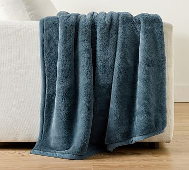 Double Faced Rabbit Faux Fur Throw | Pottery Barn (US)