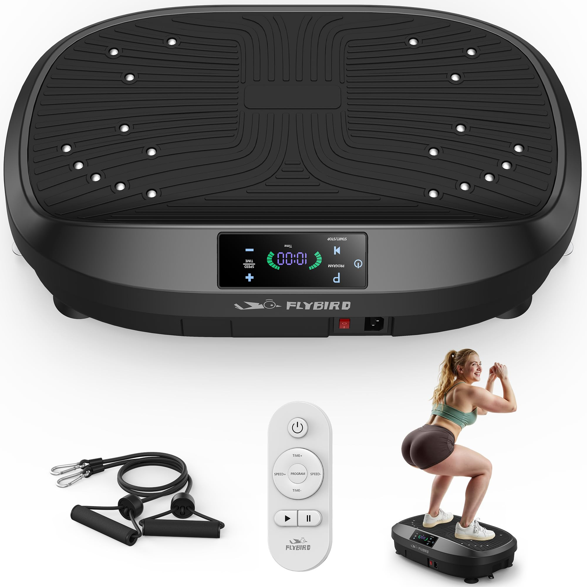 FLYBIRD Vibration Plate Exercise Machine, Adjustable Speed High Intensity Vibration for Muscle To... | Amazon (US)