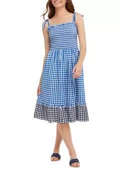 Draper James Women's Taylor Smocked Gingham Dress | Belk