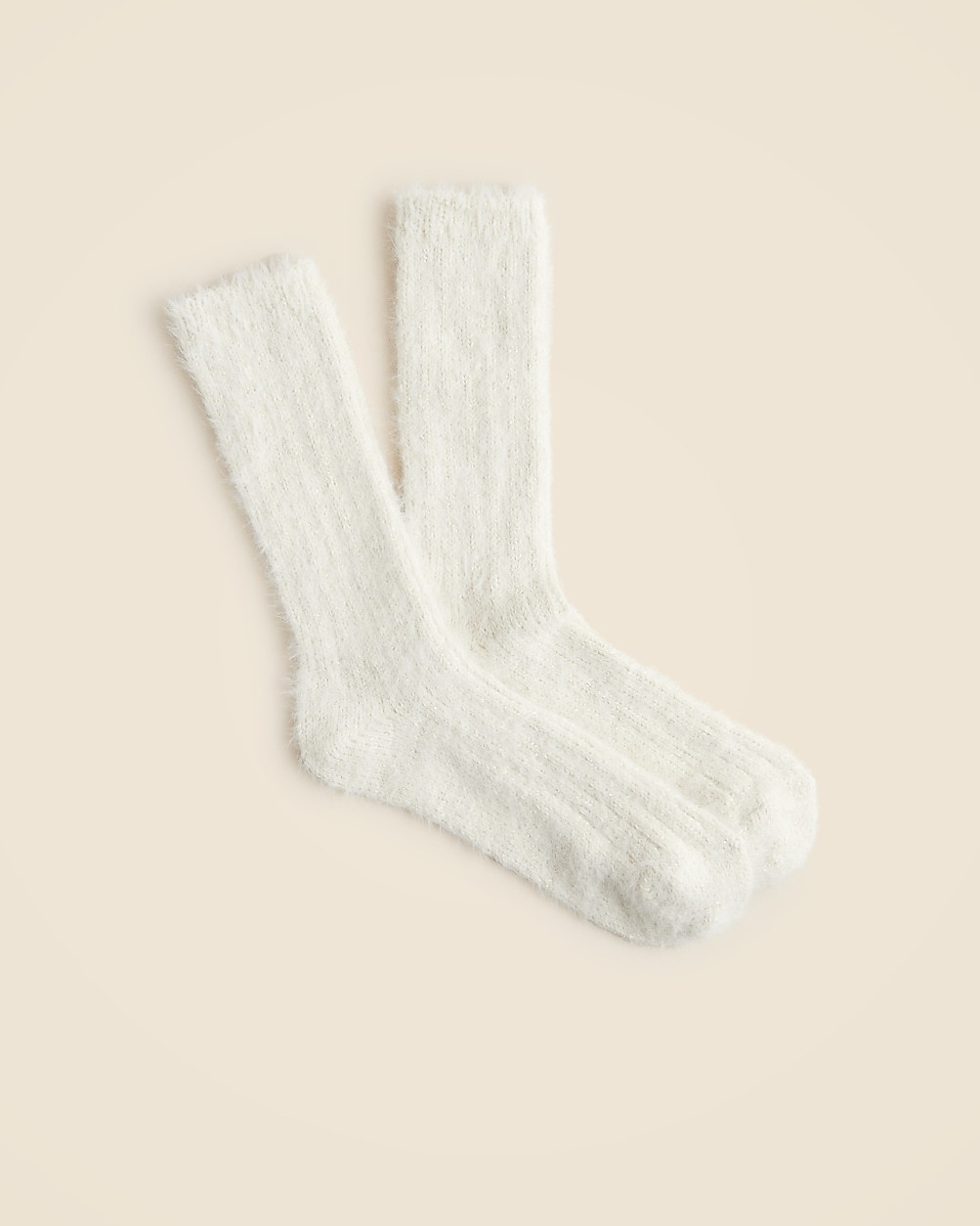 Fuzzy Lurex® metallic threads trouser socks | J. Crew US