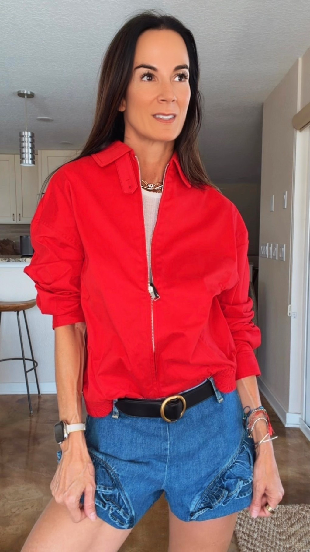 Red + ruffles + denim = the kind of combo that just gets me ❤️💁🏻‍♀️
This little Mango moment feels sporty, girly, and just the right amount of extra. The pop of red with the flirty denim shorts? Obsessed. Throw on a belt, stack some jewels, and suddenly your “casual outfit” becomes a whole vibe 😌✨

Use code SAVE30 for 30% off the collection ❤️

#NicoleColeeStyle #MangoStyle #CasualChic #DenimShortsStyle #EverydayFashion

#LTKdayinmylife #LTKgrwm #LTKootd