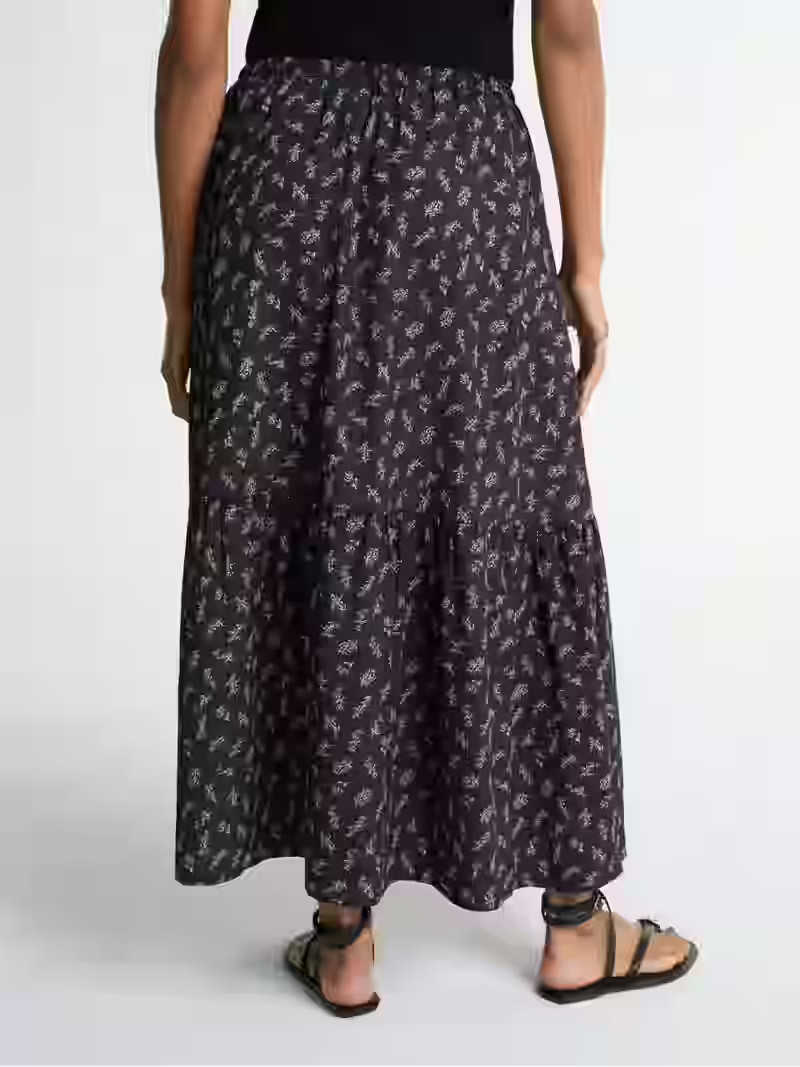 Scoop Women’s and Women’s Plus Tiered Maxi Skirt with Tie Waist, Sizes XS-4X | Walmart (US)
