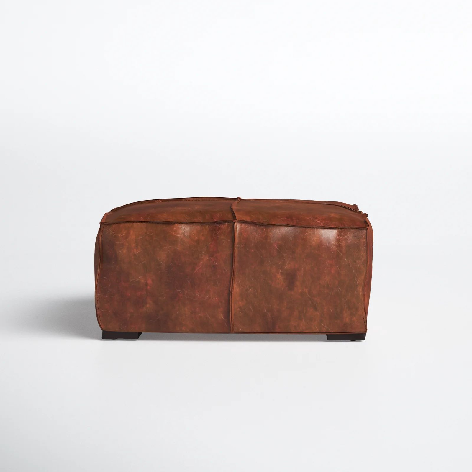 Fran 37" Genuine Leather Square Standard Ottoman | Wayfair North America