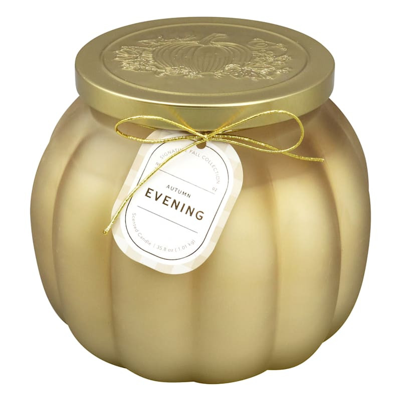 Autumn Evening Scented Pumpkin Jar Candle, 35oz | At Home