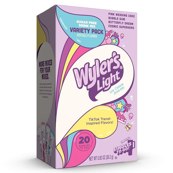 Wyler's Light Watertok Singles To Go Drink Mix, Variety Pack, 20 Packets | Amazon (US)