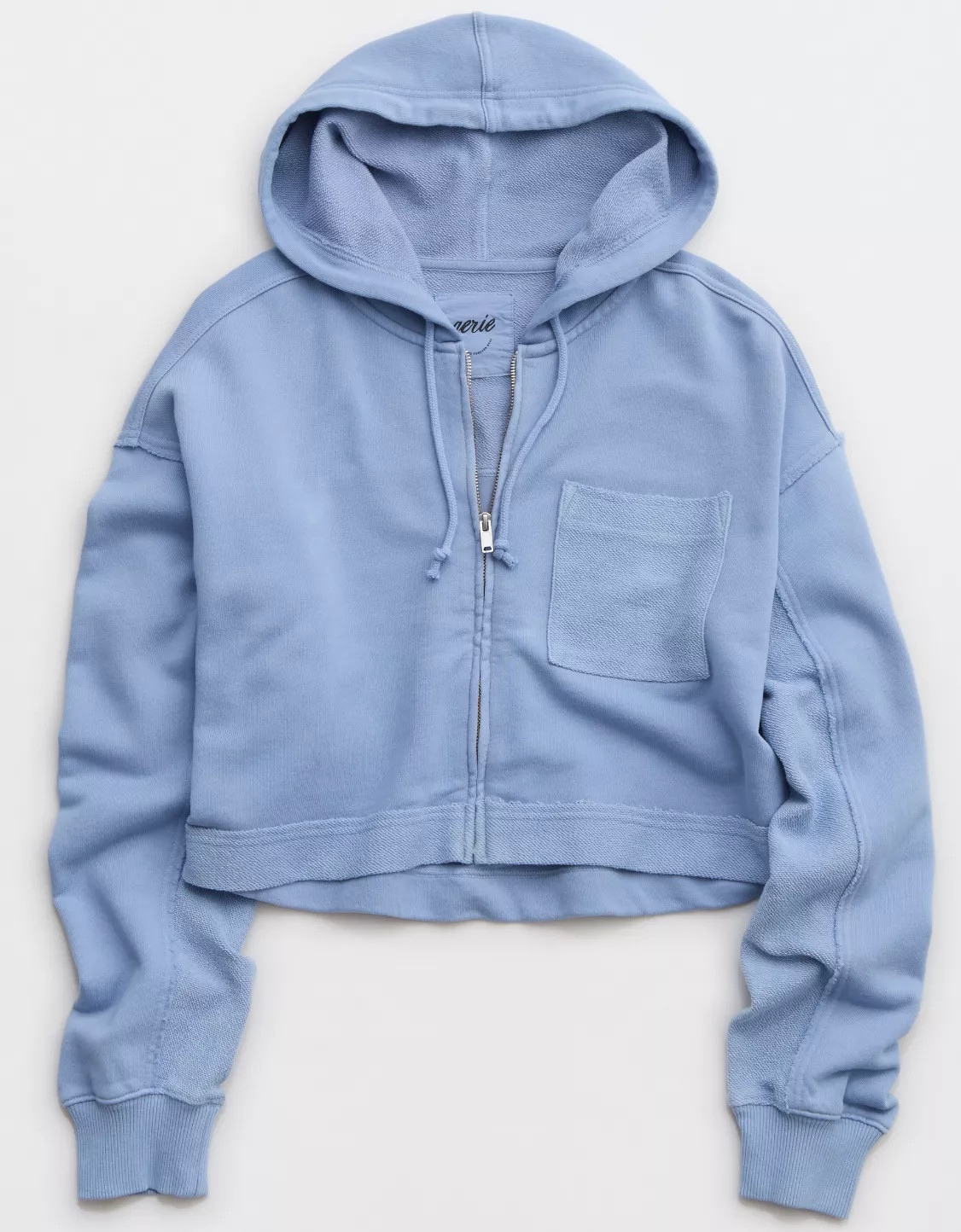 Aerie Cropped Full Zip Hoodie | American Eagle Outfitters (US & CA)