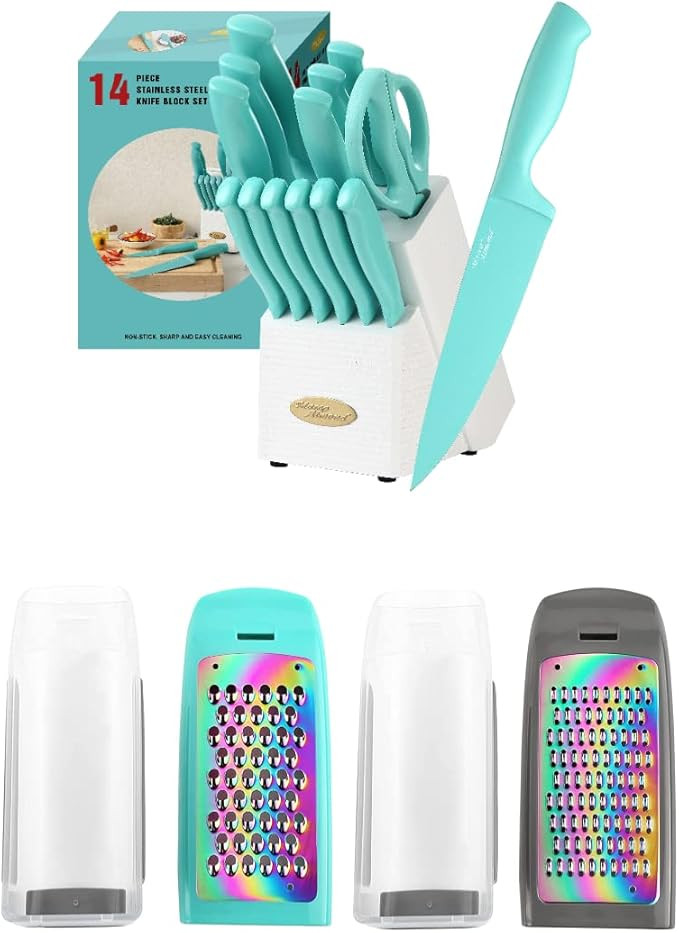 Marco Almond MA24 Kitchen Knife Sets + Marco Almond MA63 Graters for Kitchen | Amazon (US)
