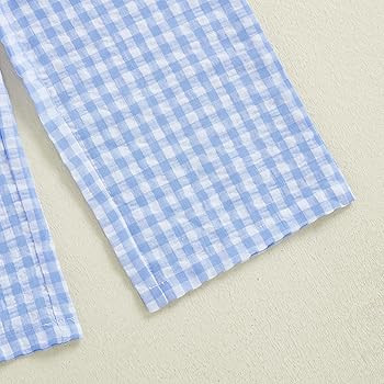 Kupretty Toddler Girl Clothes Baby Summer Outfits Gingham Ruffle Sleeveless Vest Shirt Tank Tops ... | Amazon (US)