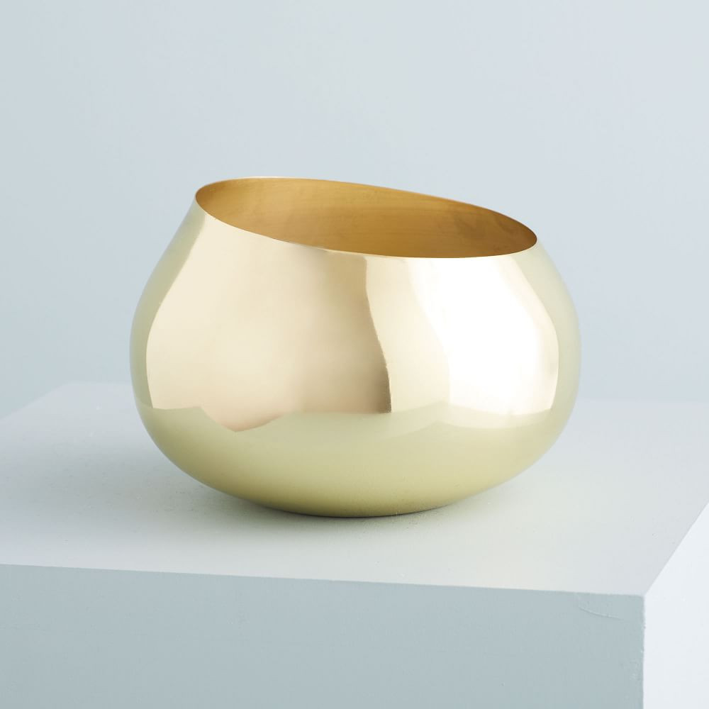 Angled Metal Round Scented Candles | West Elm (US)