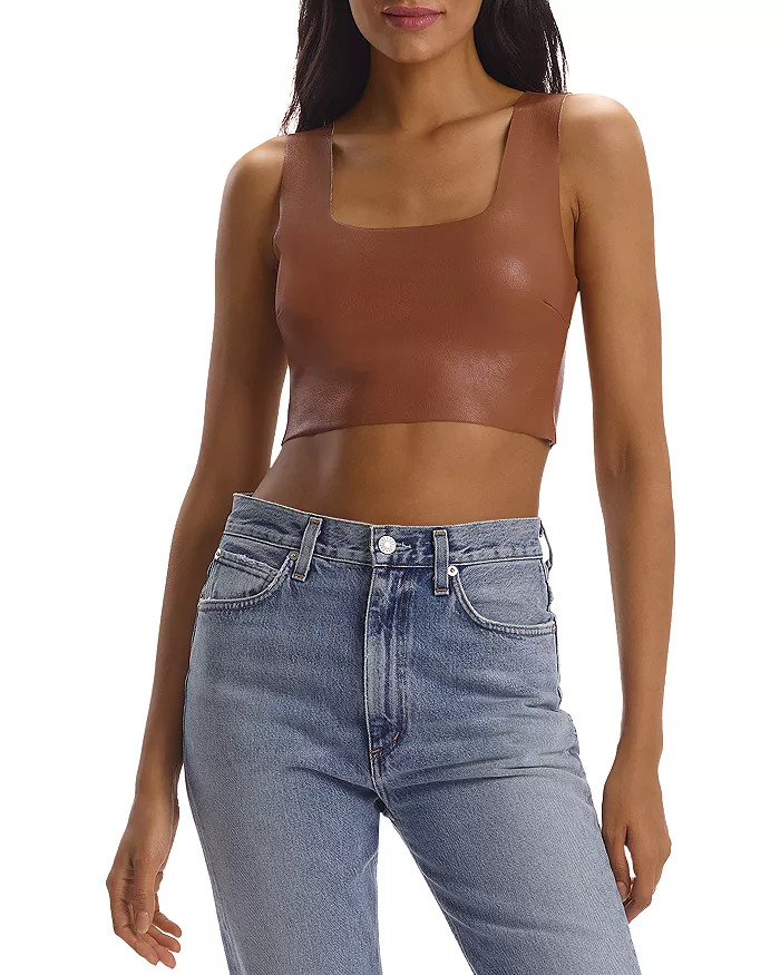 Commando Faux Leather Crop Top Women - Bloomingdale's | Bloomingdale's (US)