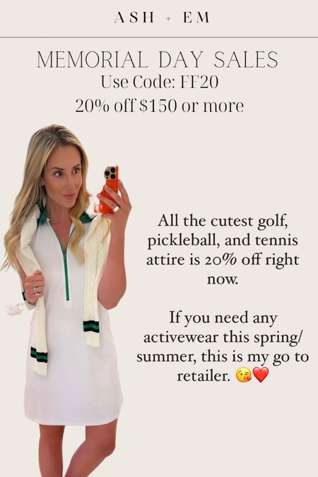 If you are looking for activewear this is the place. Pickleball, golf clothing, tennis whites, this is the place. Use the code: FF20 for 20% off $150 or more

#LTKtravel #LTKfit #LTKstyletip