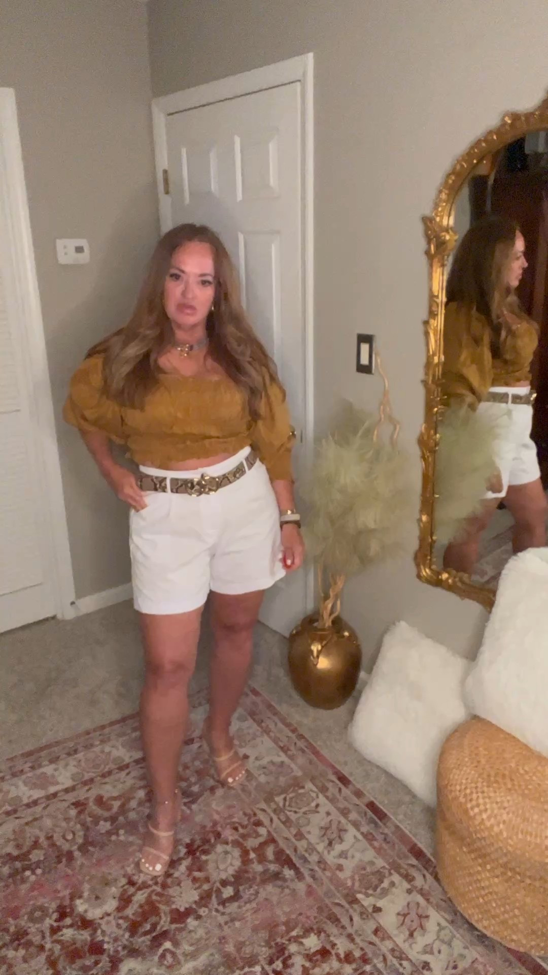 White linen cuffed hem shorts. A flattering longer length. Classic style 

#LTKFindsUnder50 #LTKMidsize #LTKSummerEdit