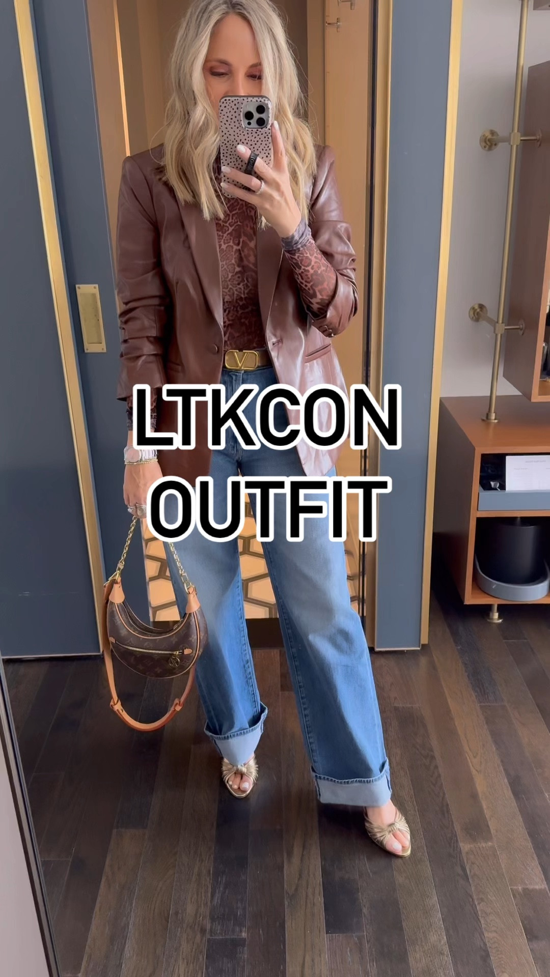Full outfit that is sheer perfection. Top could be worn alone or with this leather blazer found a save option as well. Size down one size and these perfect wide leg denim.

#LTKOver40 #LTKCon #LTKFindsUnder100