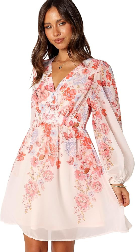 Petal & Pup Women's Hattie Long Sleeve Mini Dress | Amazon (US)