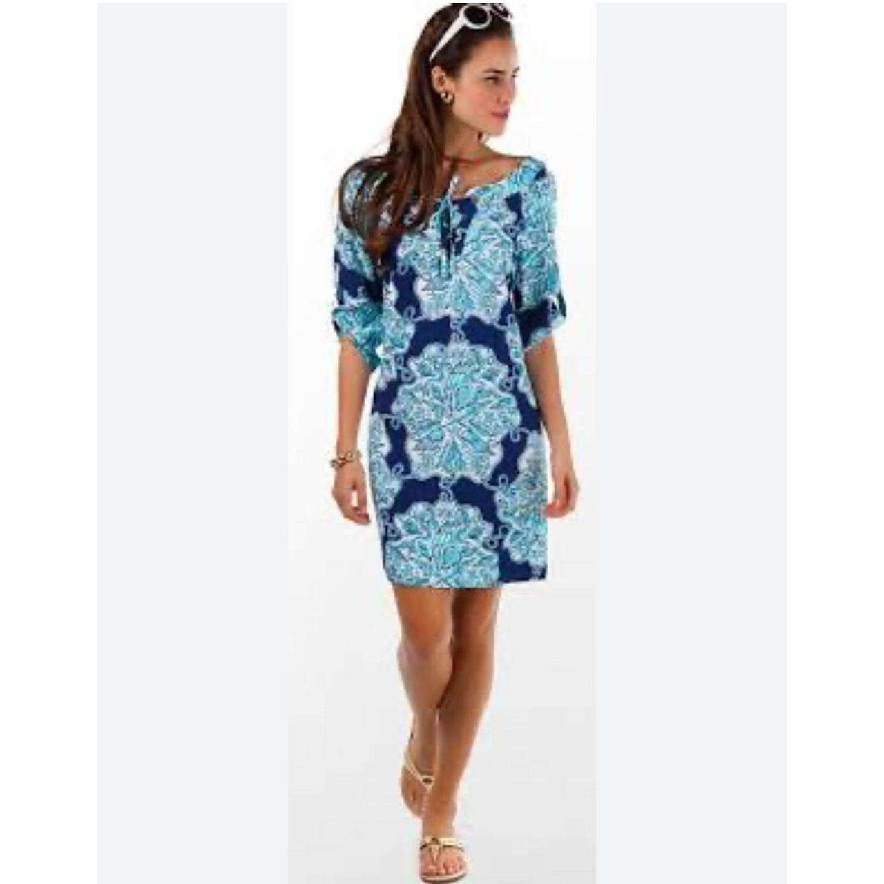 Lilly Pulitzer Women's Dress - Blue/White - S | Depop US