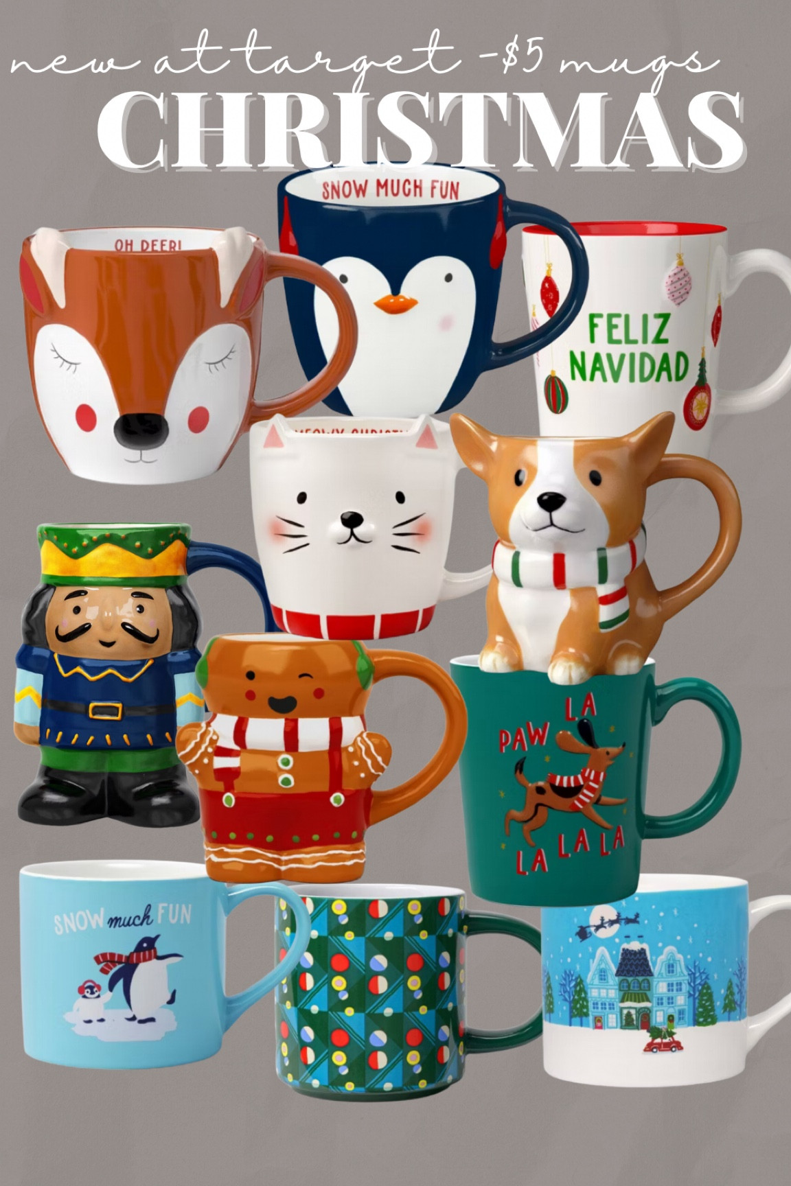 New at target - $5 Christmas mugs! 
Christmas coffee mugs - these make the perfect teacher gift! Add a gift card or something little and boom! 

#LTKHome #LTKSeasonal #LTKHoliday