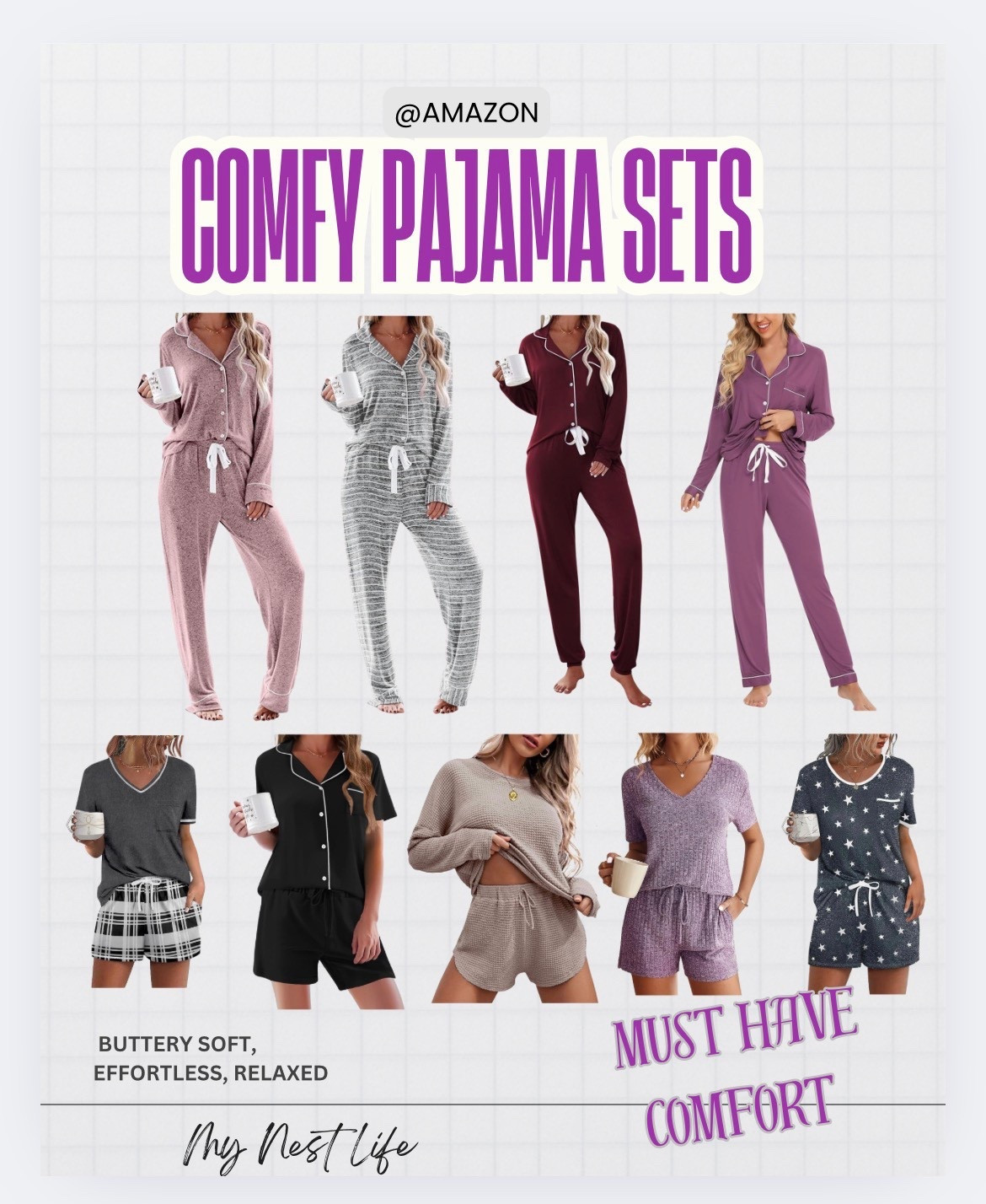 ✨ Snooze‑button approved and daily wear‑worthy ✨
These soft pajama sets are my new go‑to for every cozy moment — from morning coffee to late‑night scrolls.
They feel like a hug, look so cute, and are ridiculously comfy without looking sloppy.

Trust me — you’ll want one in every color 🤍

#ComfyChic #ButterySoft #LoungewearLove #EverydayComfort #LTKStyle


#LTKSeasonal