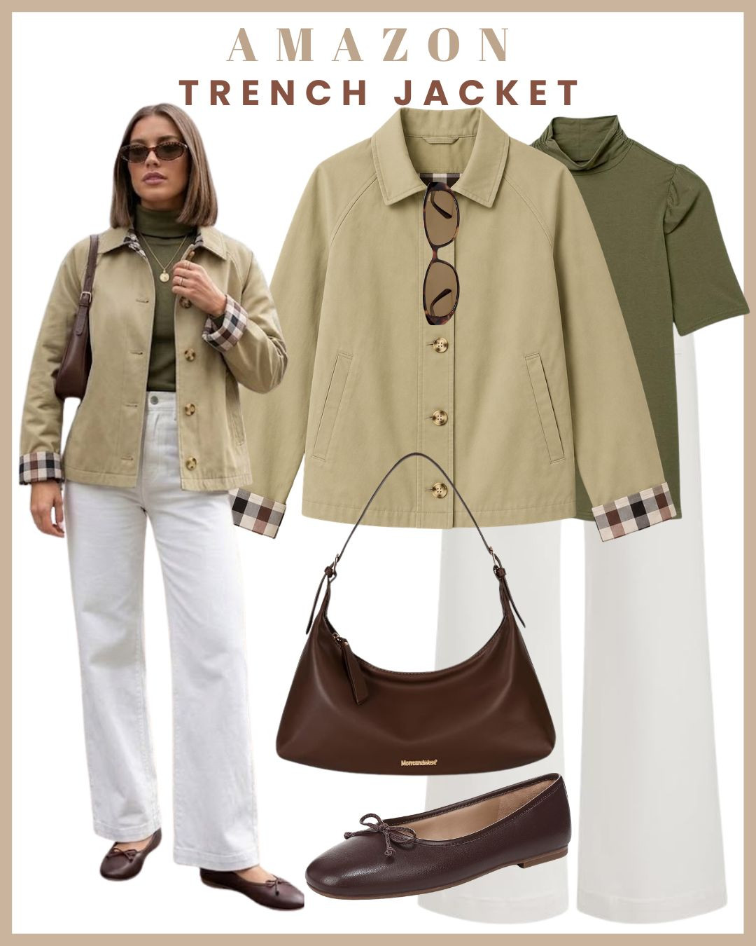 The cropped trench jacket is having a moment 🤎🍂

A modern twist on the classic trench — cropped, structured, and so easy to style ✨

Perfect for those in-between weather days when you want the polished feel of a trench without all the extra length.

👖 Style it with jeans for an effortless everyday look
🖤 Pair with tailored trousers for chic office dressing
👗 Throw it over a dress for an elevated fall look
✨ Add ballet flats or loafers for that effortless city-girl vibe

One jacket, endless outfit possibilities — definitely a fall wardrobe staple 

 #LTKdayinmylife #LTKgrwm #LTKootd
