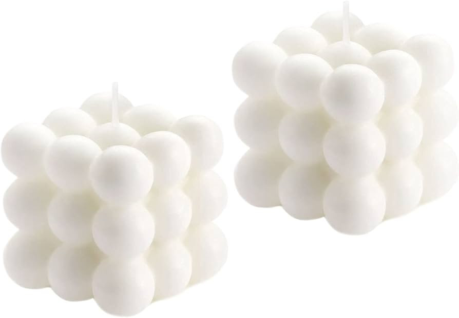 Christmas Bubble Candles White Bubble Candles Set, Floating Shelves Cool Shaped Soy Candles Stron... | Amazon (US)