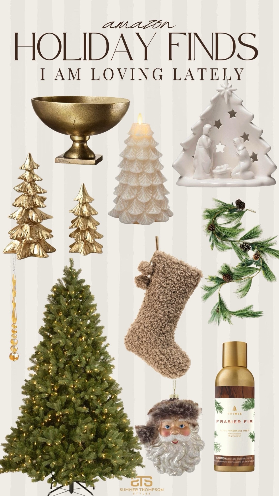 Amazon finds I’ve been loving recently! 

Gold bowl. Gold accents. Ornaments. Icicles. Nativity. Tree candle. Stocking. Room spray. Santa ornament.  Faux tree. Faux garland  

#LTKHome #LTKHoliday #LTKFindsUnder100