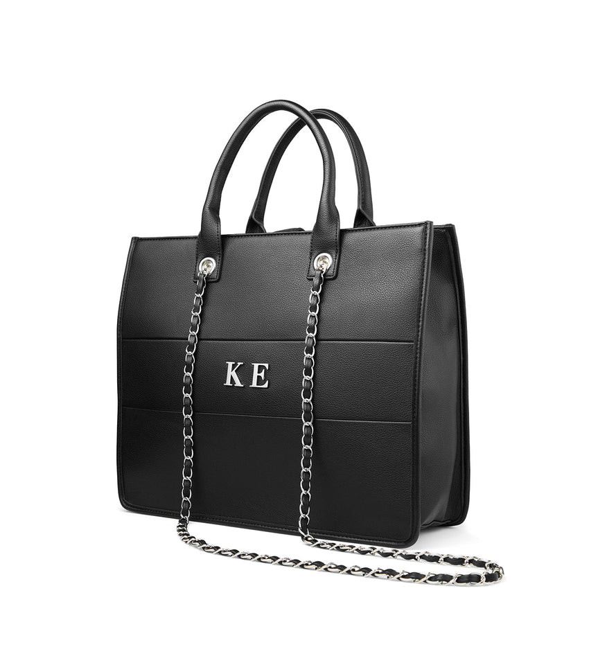 Black/Silver Icon City Tote Bag | Abbott Lyon