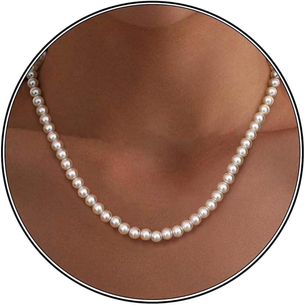 TEN MIRO Pearl Necklaces for Women Trendy, Dainty 16k Gold Layered Necklaces for Women Gold Neckl... | Amazon (US)