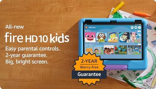 All-new Amazon Fire HD 10 Kids tablet — ages 3-7 | Parental controls, ad-free content, bright 1... | Amazon (US)