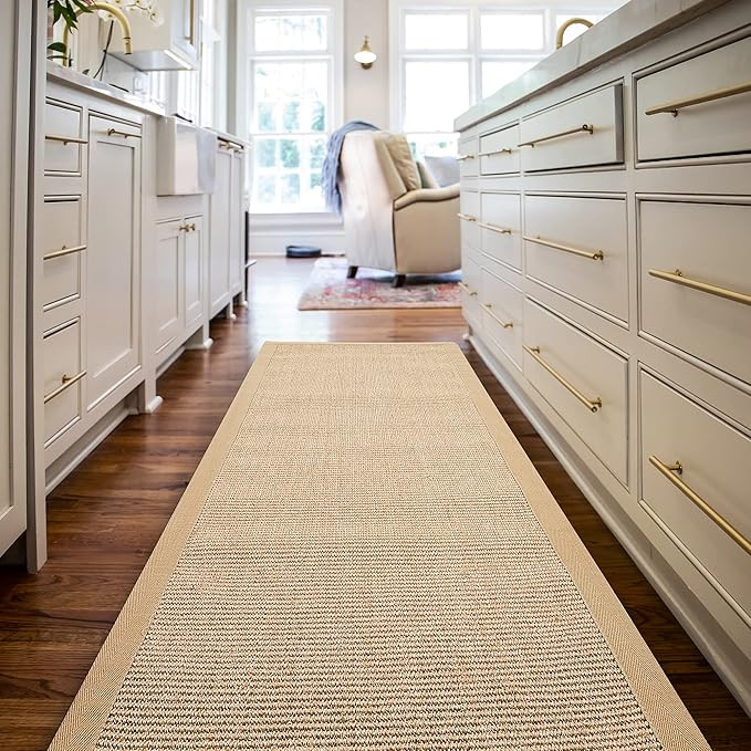 Sisal Runner Rug,Hand Woven Area Rugs,2'×5',for Living Room,Bedroom,Hallways,Kitchen,Entryway Ca... | Amazon (US)