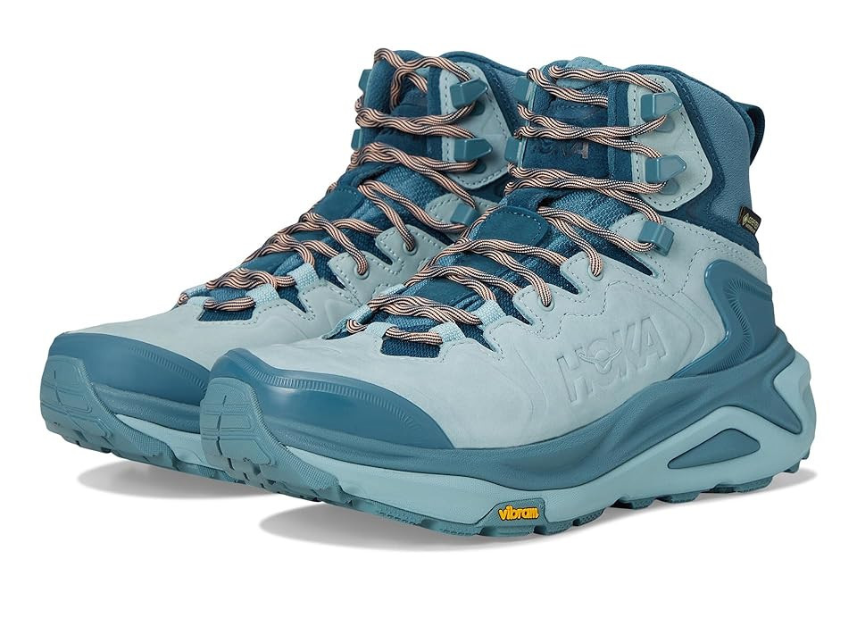 Hoka Kaha 3 GTX(r) Women's Hiking Boots Mountain Fog/Druzy : 9 B - Medium, Leather | Zappos