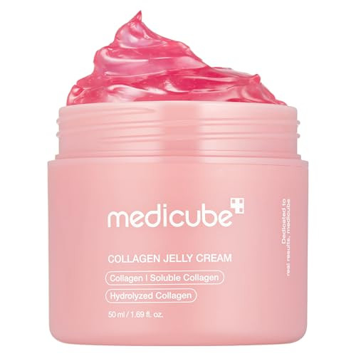 medicube Collagen Jelly Cream- Niacinamide & Freeze-Dried Hydrolyzed Collagen - Boosts skin's barrier hydration and gives 24h Glow & Lifted Look - Korean skincare (1.69 Fl Oz (Pack of 1)) | Amazon (US)