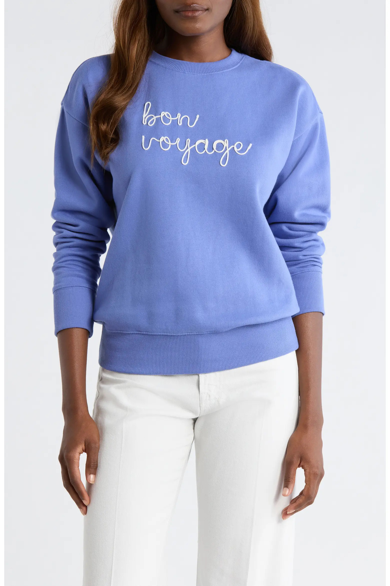 Bon Voyage Embroidered Fleece Sweatshirt (Women) | Nordstrom | Nordstrom