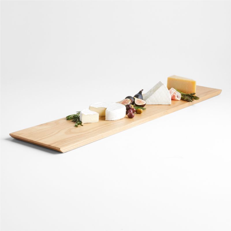 Carson 36" Ash Wood Serving Board Cheese Board Platter + Reviews | Crate & Barrel | Crate & Barrel