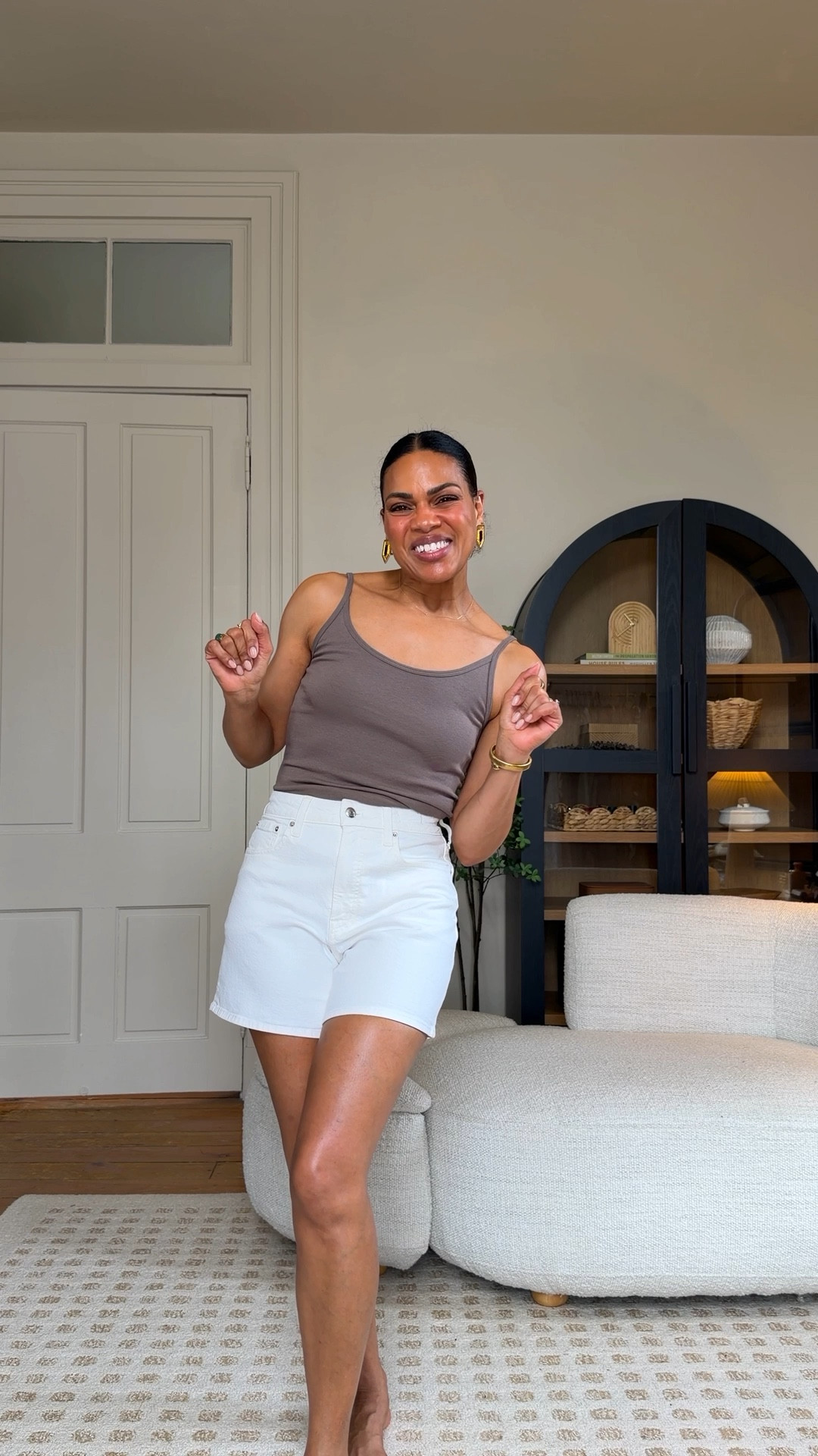 Which is your favorite way to style them? You know when your shorts disappear in the back? These have no waist gap, a little stretch, go higher up in the back of the waist and are slightly longer in back. If you have a butt or thicker thigh, they lay PERFECTLY. these are the curvy fit. I’m 5’4” and sized down. If you don’t get waist gap or don’t have a booty? Go with the regular fit and stay true to size. 




Shorts that don’t ride up, shorts that aren’t too short, over 40 fashion, over 50 fashion, spring outfits, midlife style, midlife influencers, over 50 influencers, over 40 influencers, summer outfits, the best shorts, high waisted shorts






#LTKMothersDay #LTKootd #LTKOver40