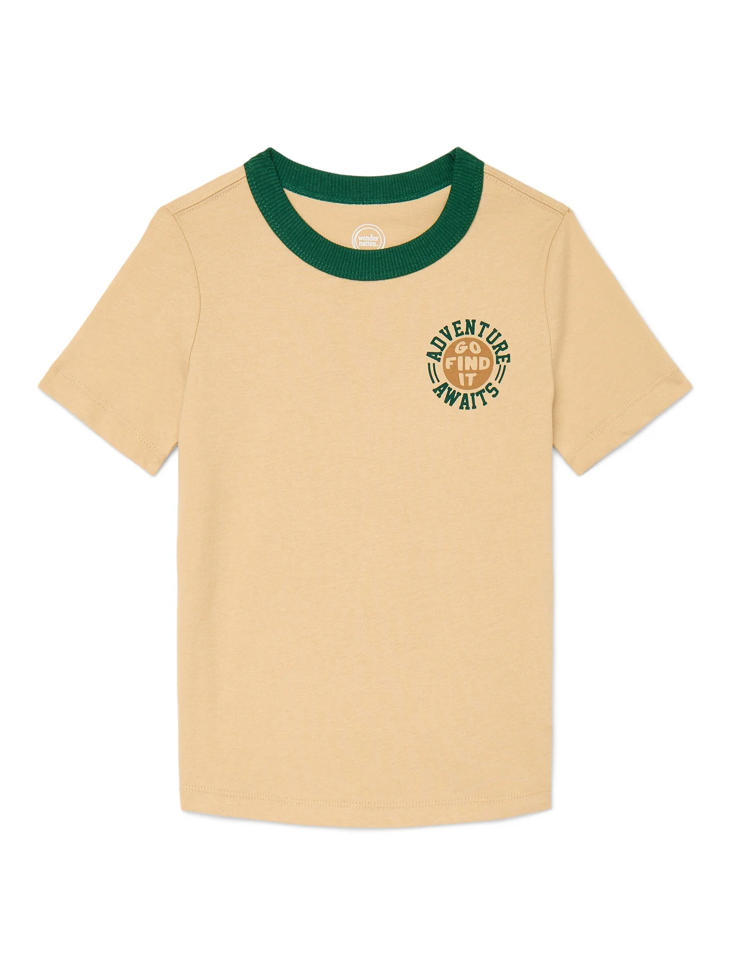 Wonder Nation Little Boys Short Sleeve Adventure Tee, Sizes 4-10 | Walmart (US)