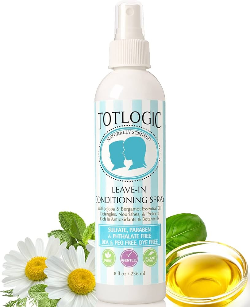 TotLogic Kids Detangler Hair Spray and Toddler Leave In Conditioner - Naturally Scented with Esse... | Amazon (US)