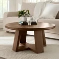 Better Homes & Gardens Ezra Coffee Table, Walnut Finish, Round | Walmart (US)