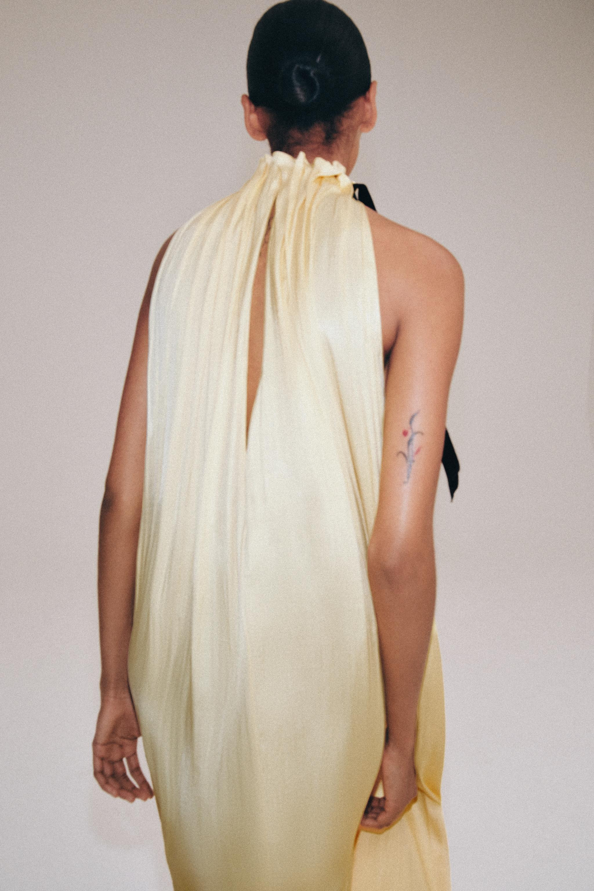 ZW COLLECTION SATIN EFFECT HALTER DRESS | Zara US