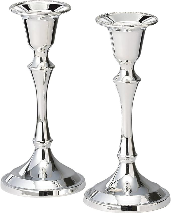 Rite Lite Silver Plated Shabbat Candlestick Set | Amazon (US)