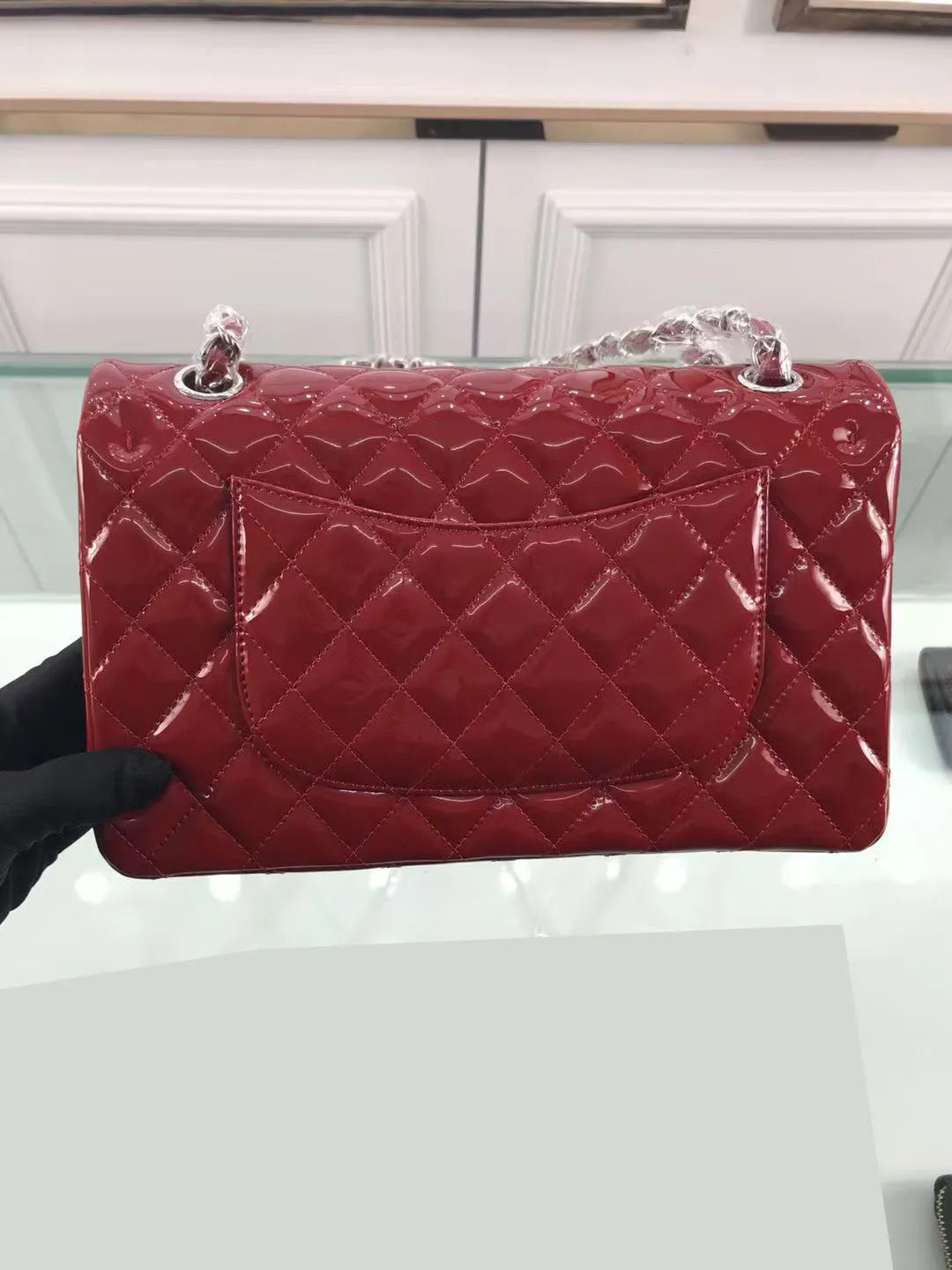 2024 top quality classic patent leather diamond grid crossbody bag with the same color interior, ... | DHGate