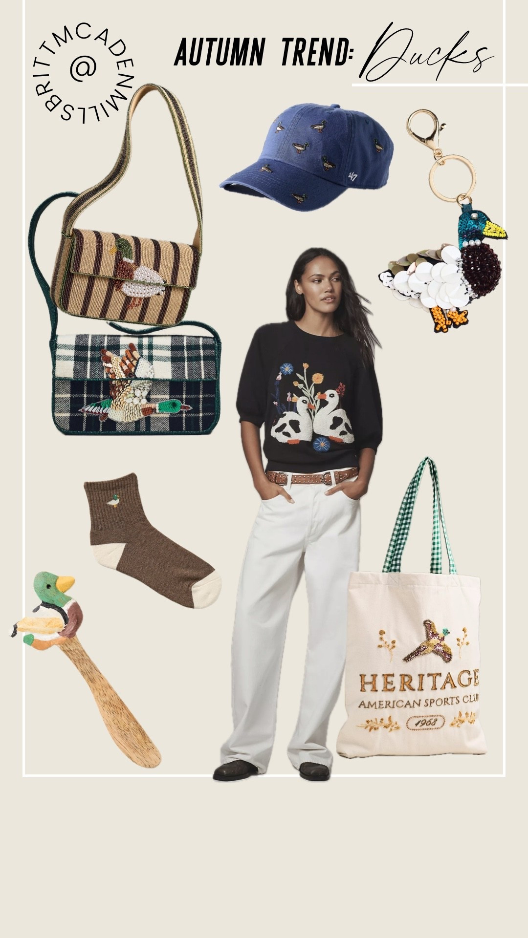 Autumn winter fashion trend is ducks! Anthropologie and other brands are embracing this adorable quirky bird. Duck sweatshirt, duck fashion, duck handbag, beaded handbag, statement handbag, duck bag charm, duck kitchen decor, Anthropologie sale 

#LTKSeasonal #LTKFindsUnder100 #LTKSaleAlert