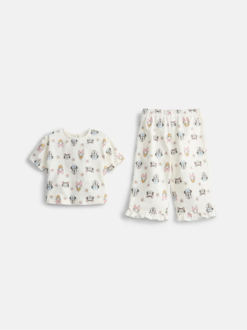 Disney Baby Girls Graphic Tee and Pants Set, 2-Piece, Sizes 0M-24M | Walmart (US)