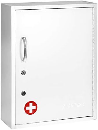 AdirMed Medicine Cabinet with Pull-Out Shelf & Document Pocket - Large Dual Lock Wall Mounted Ste... | Amazon (US)