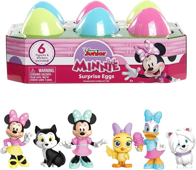 Disney Junior Minnie Mouse 6-Pack Surprise Eggs, Includes Characters and Stickers, Easter Gifts a... | Amazon (US)