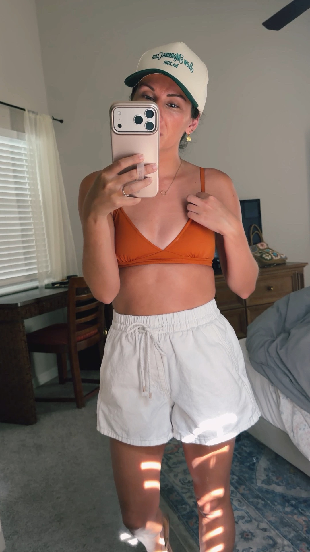 xs in my bikini top (I also own the brick red leopard) and xs in my bikini bottoms!

Xs in my white linen/cotton shorts and size 6 in my croc sandals🙌🏽

#LTKPetite #LTKSwim #LTKSeasonal