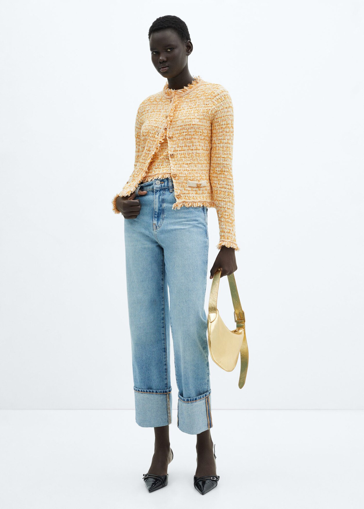 Pocket tweed cardigan -  Women | Mango USA | MANGO (US)