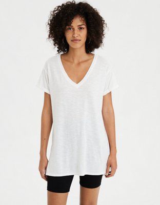 AE V-Neck Long T-Shirt | American Eagle Outfitters (US & CA)