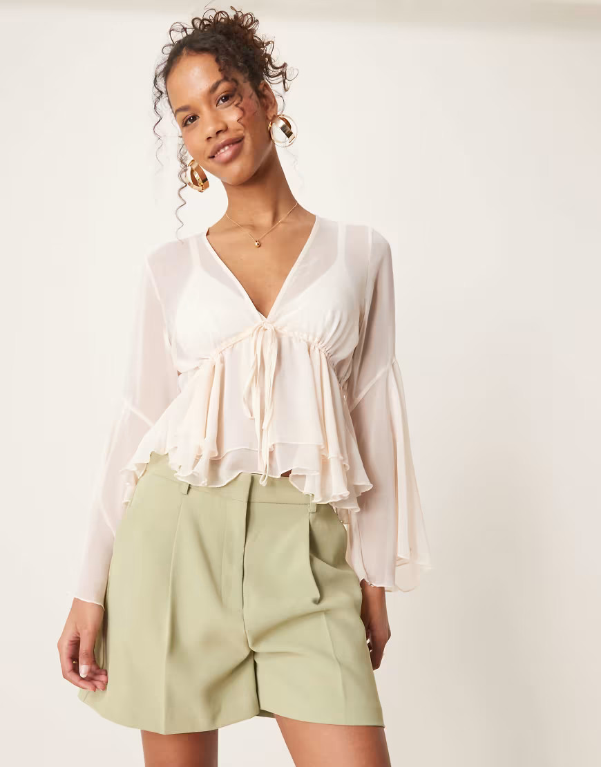 ASOS DESIGN tailored A-Line shorts in pistachio-Green | ASOS (Global)